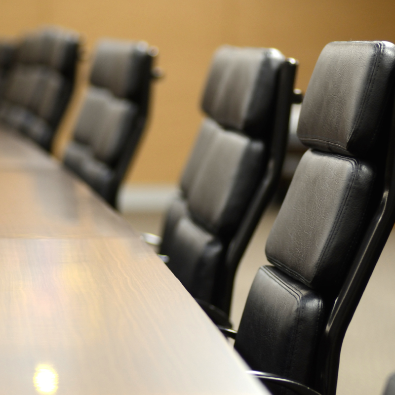 Picture of conference room chairs.