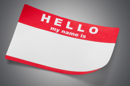 pictue of a blank nametag
