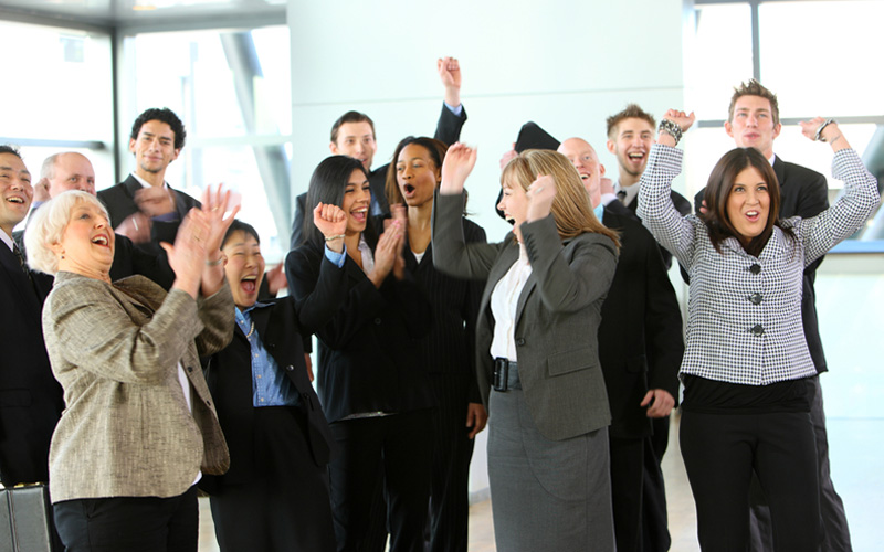 Picture of Business people cheering