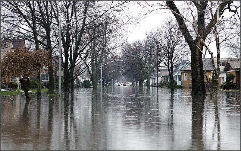 Flooding in a neighborhood